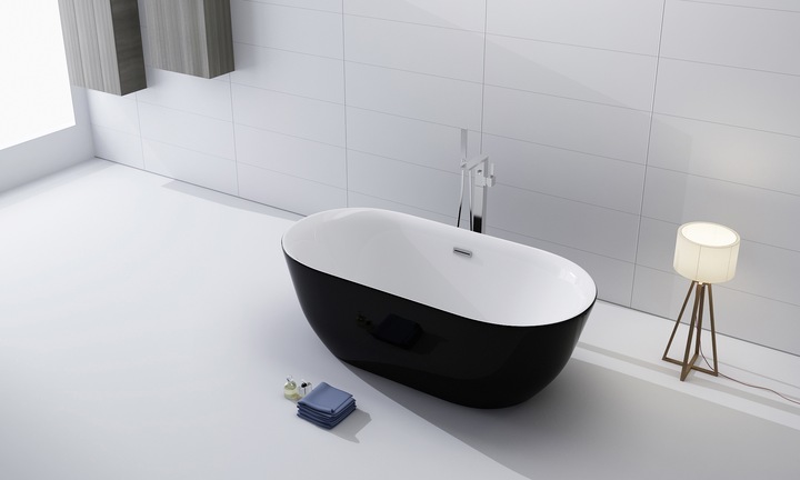 Image du produit Jet-Line Baignoire à hydromassage MAGGIORE II noire (170 cm, 80 cm)
