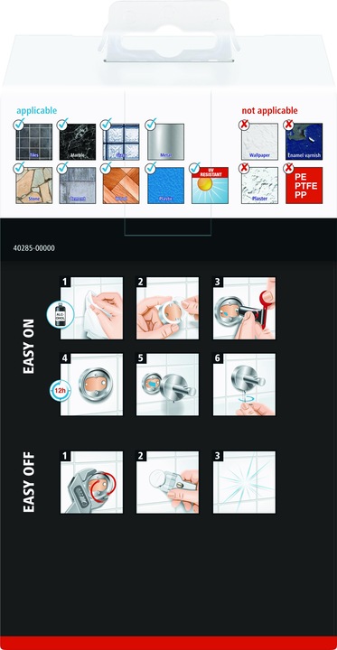 Actual product image tesa LOXX WC replacement roll holder incl. adhesive solution without drilling