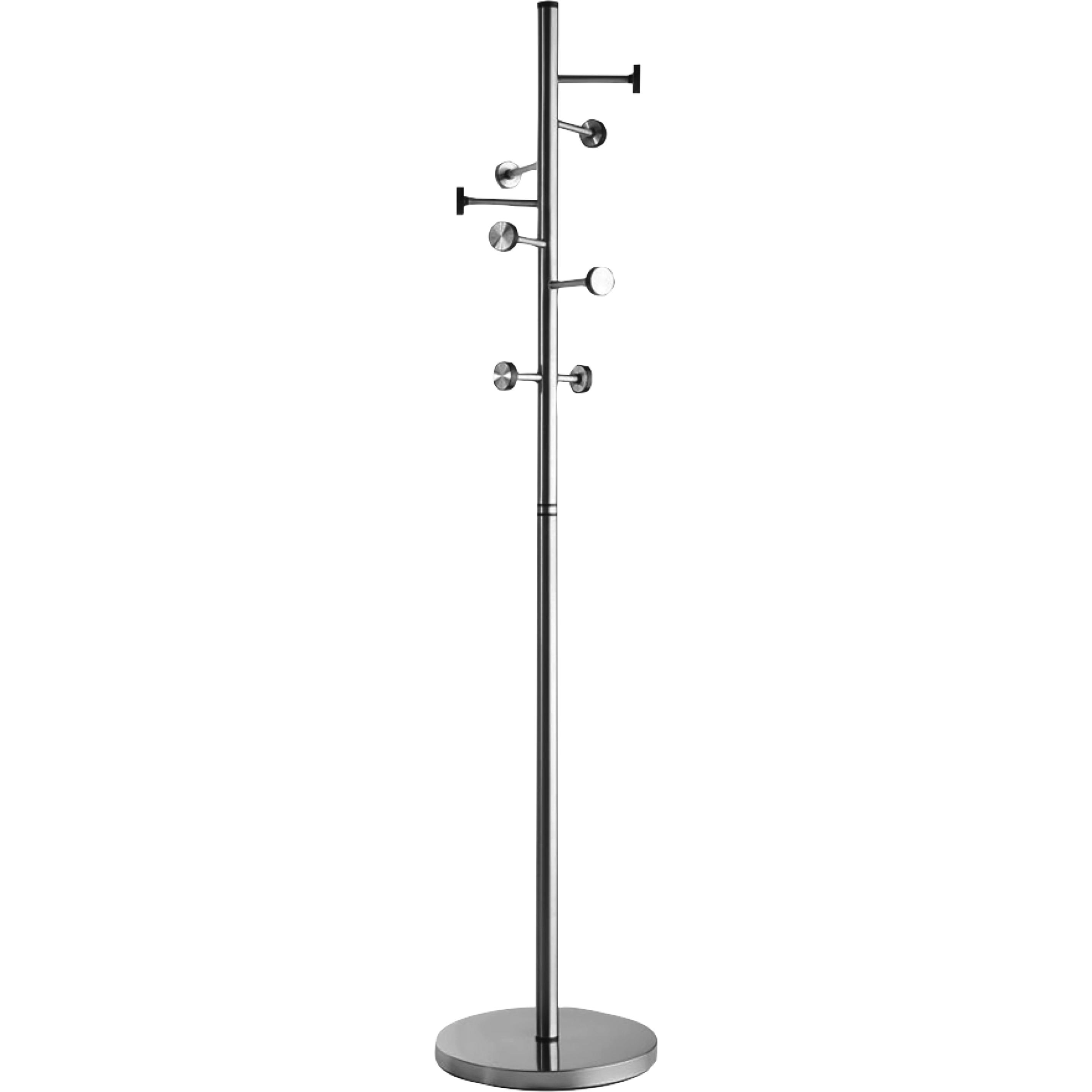 Alco, Kleiderständer + Kleiderstange, Kleiderständer 2812 silber Metall 8 Haken 41,0 x 182,0 cm
