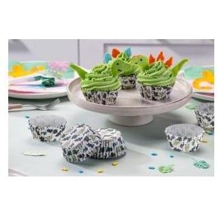 Zenker Papier-Muffinf. Dino 50er P, Teglia + Stampi da forno, Multicolore