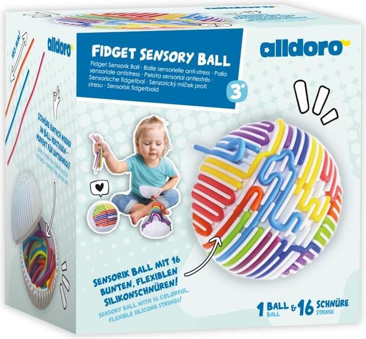 Produktbild Alldoro Fidget Sensorik Ball (inkl. 16 felxiblien Silikon-Schnüren)