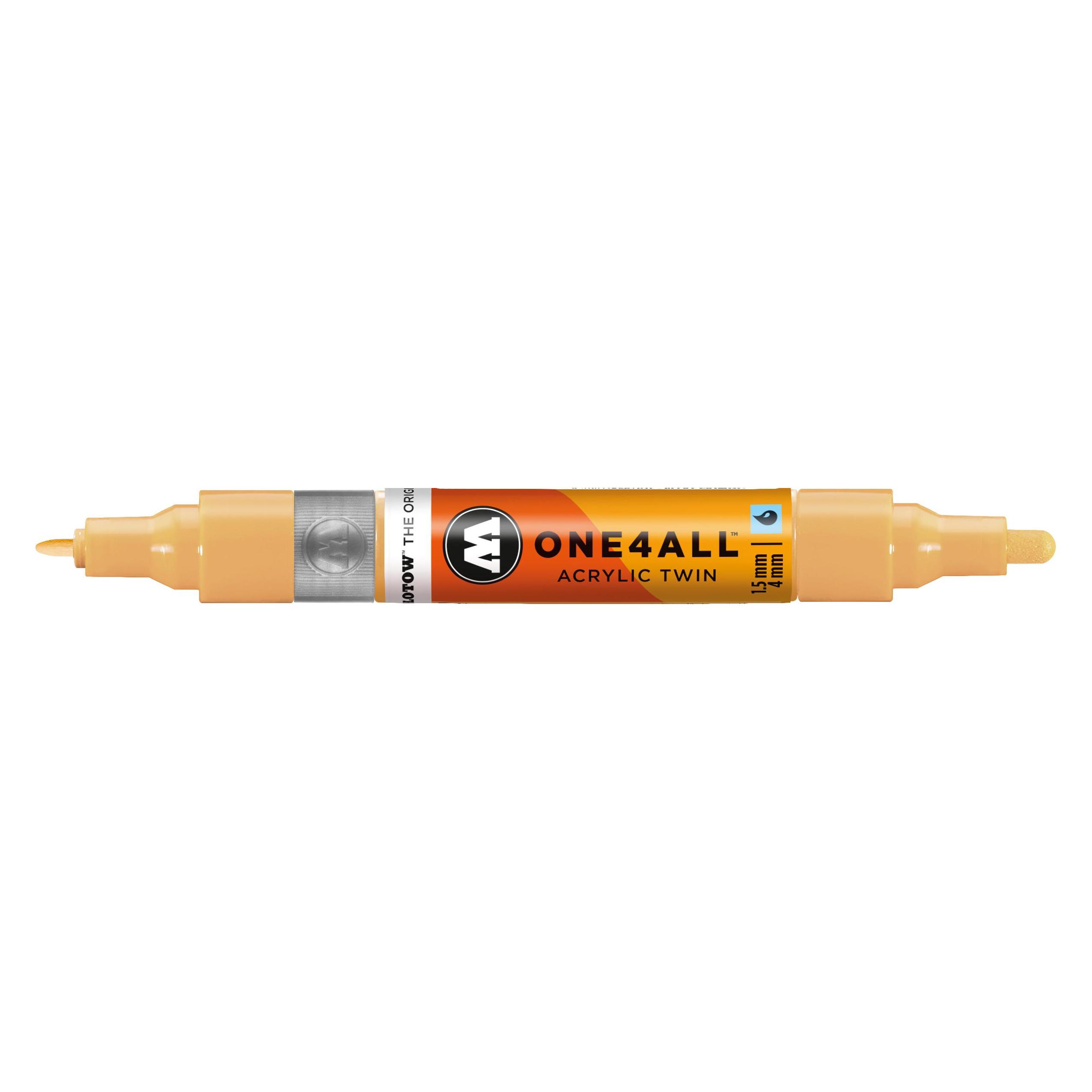 Molotow, Marker, Marqueur Pour Maquettes - One4All Twin - Acrylique Beige Sahara Pastel - 1, 5/4mm - -009 - 15 Cm
