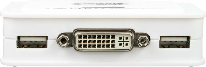 Actual product image InLine KVM Switch 2-way DVI-D USB with audio and integrated cable sets 0.9m white