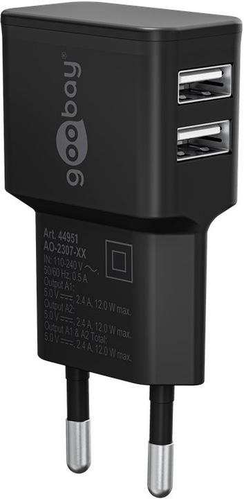 Produktbild Goobay USB-Ladegerät 2-fach (12 W)