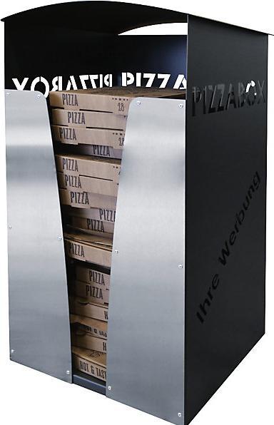 Actual product image kaiserkraft Waste collector for pizza boxes, HxWxD 1040 x 503 x 504 mm, sheet steel. (260 l)