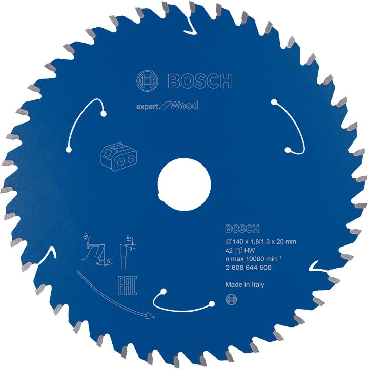 Produktbild Bosch Professional Zubehör Akku-Kreissägeblatt Expert for Wood, 140 x 1,8/1,3 x 20, 42 Zähne