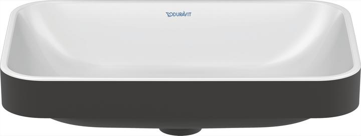 Productafbeelding Duravit Aanrechtwastafel Happy D.2 Plus 60 x 40 cm Antraciet Mat/Wit (400 mm, 600 mm)