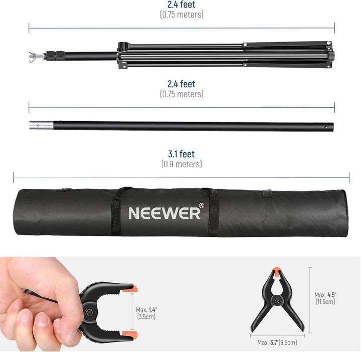 Image du produit Neewer Système de support pour studio photo (300 cm, 210 cm)
