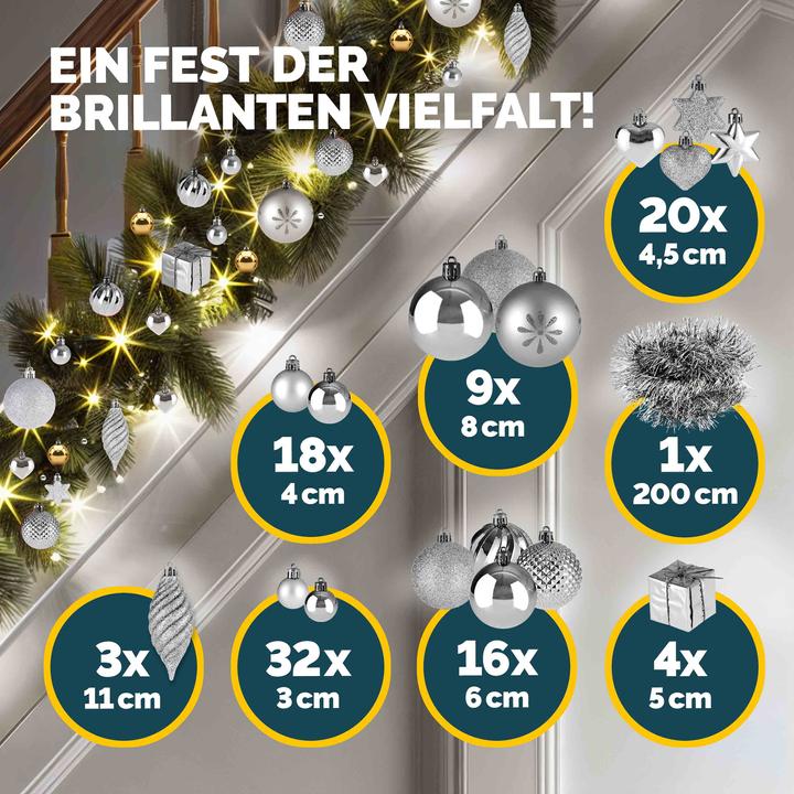 Image du produit Deuba Décorations pour l'arbre de Noël 103 pcs (103 -pièce)