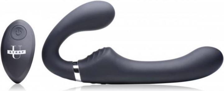 Produktbild XR Brands Mighty Rider Vibrierender halterloser Strapon Schwarz