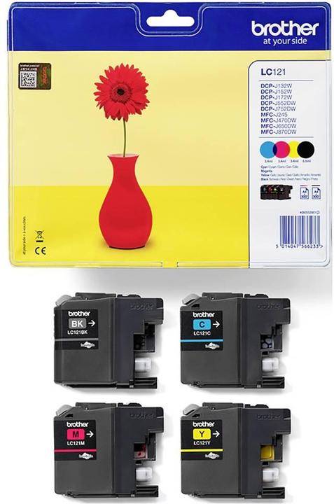 Actual product image Brother LC-121VALBP Multipack (M, C, Y, FC)