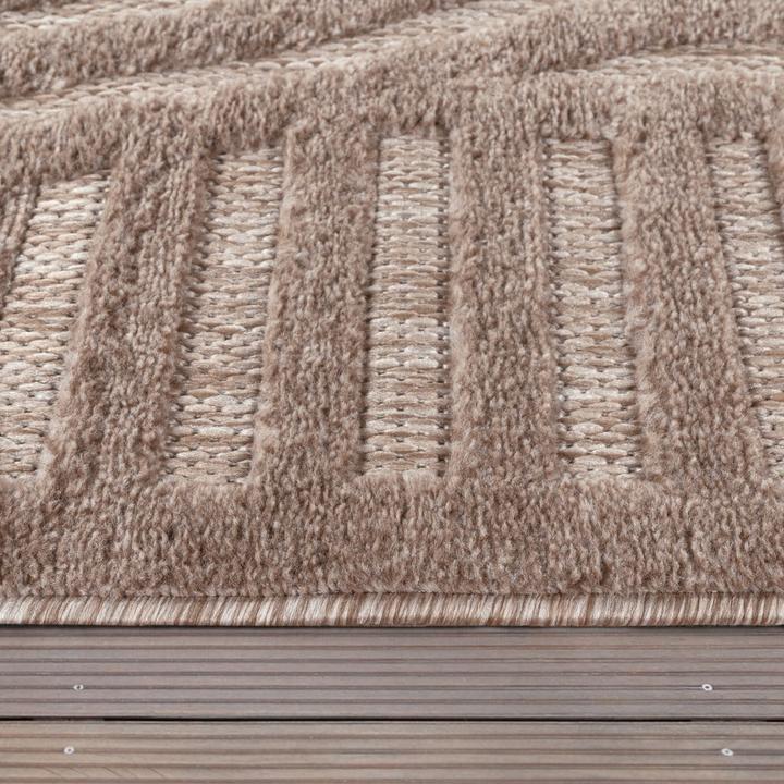 Produktbild TT Home In-& Outdoor Teppich Esszimmer Wetterfest Terrasse Ethno Skandinavisches Design (100 x 60 cm)