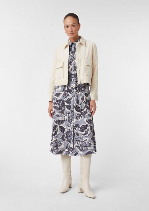 Image du produit Comma Hemdblusenkleid in Midi-Länge mit Bindegürtel (32)