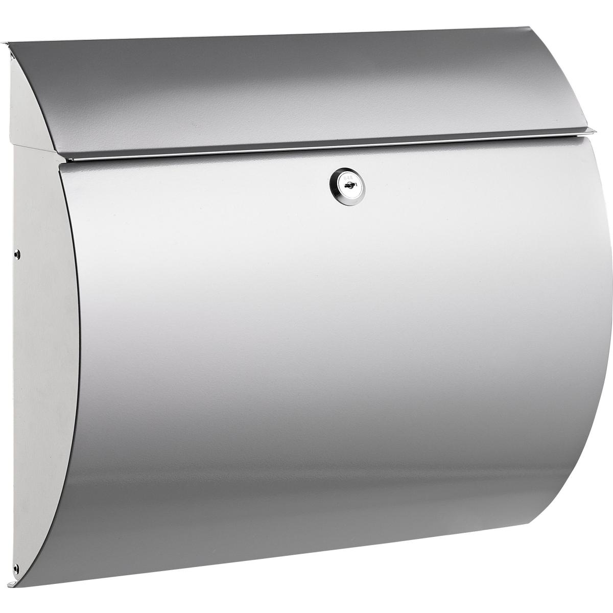 Alco, Briefkasten, RVS zilver - met slot 37 - 5x33x12cm