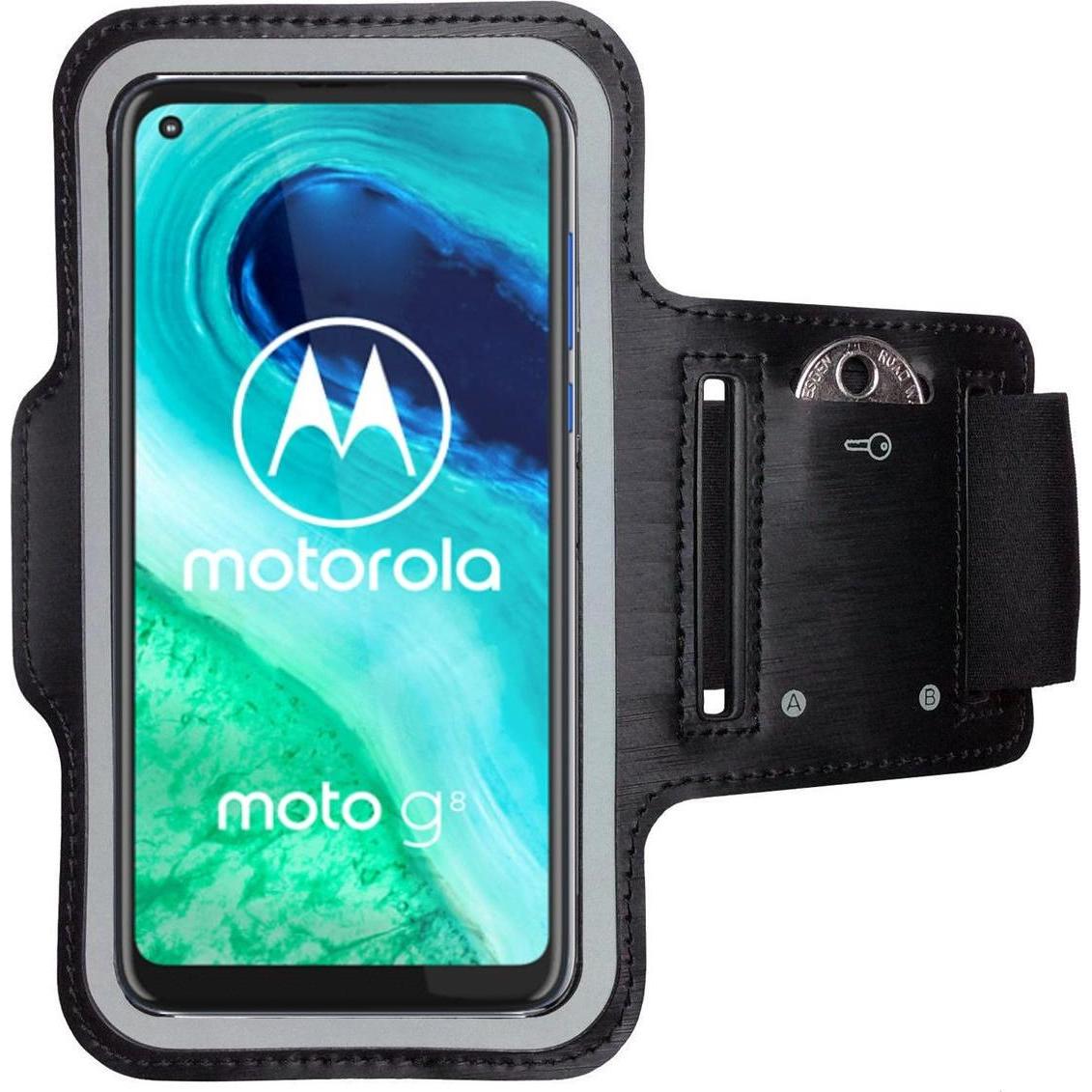 CoverKingz Sportarmband für Motorola Moto G8, Smartphone Sportarmband, Schwarz