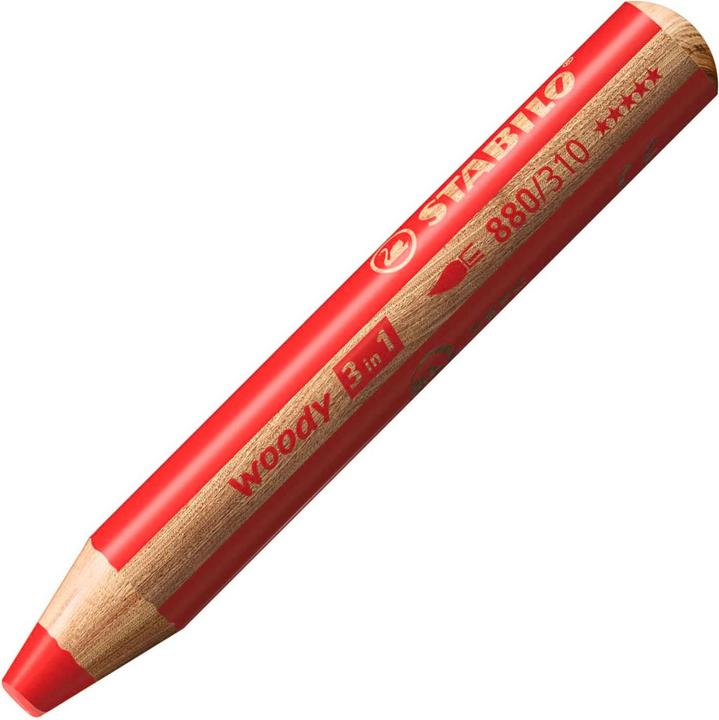 Actual product image STABILO woody 3 in 1 coloured pencil with sharpener (Multicoloured, 10 x)