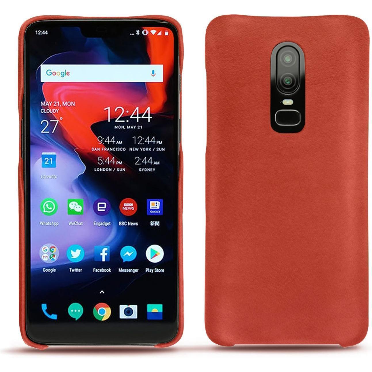 Noreve Lederschutzhülle (OnePlus 6), Smartphone Hülle, Orange