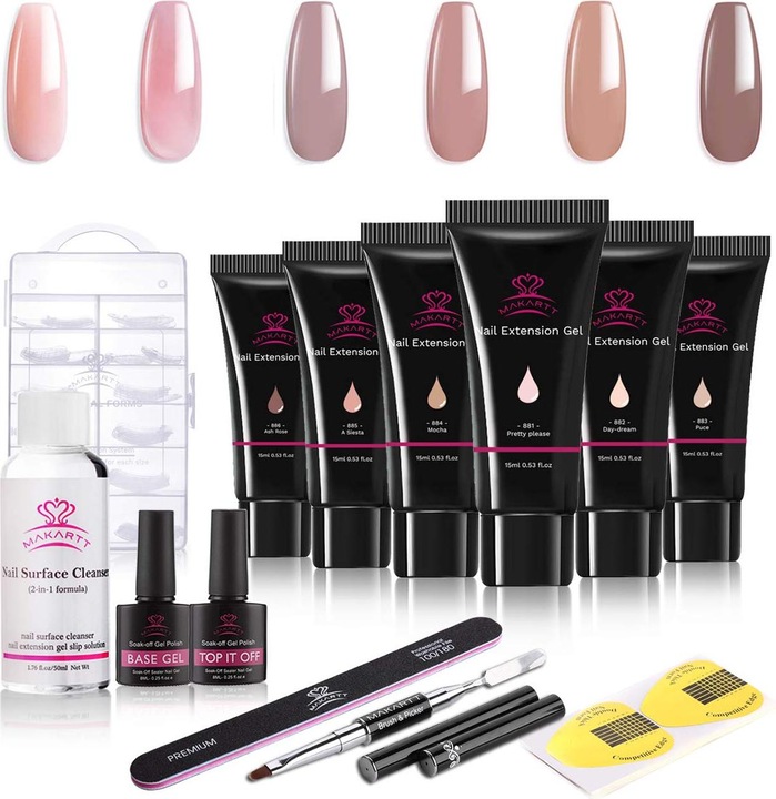Image du produit Makartt Poly clou (Set, 001 Clair, 008 Rose naturel, 009 Rose foncé)