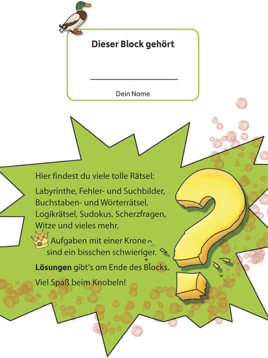 Produktbild Rätselblock ab 8 Jahre (Deutsch, Agnes Spiecker, 2018)