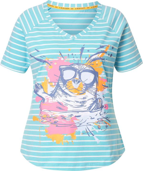 Immagine prodotto Laurasøn T-shirt a righe con scollo a V e mezze maniche (48)