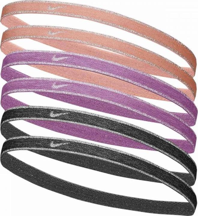 Actual product image Nike Swoosh Sport Headbands 6 PK Metallic