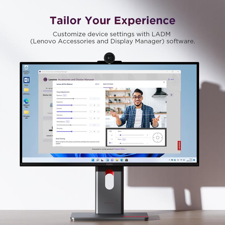 Produktbild Lenovo 4k Pro Webcam (8 Mpx)