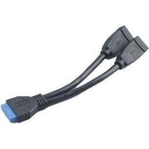 Akasa Intern USB 3.0 zu Extern USB 3.0 (0.15 m), Schnittstellenkabel