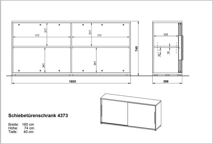 Immagine prodotto Germania Mailand (160 x 40 x 74 cm)