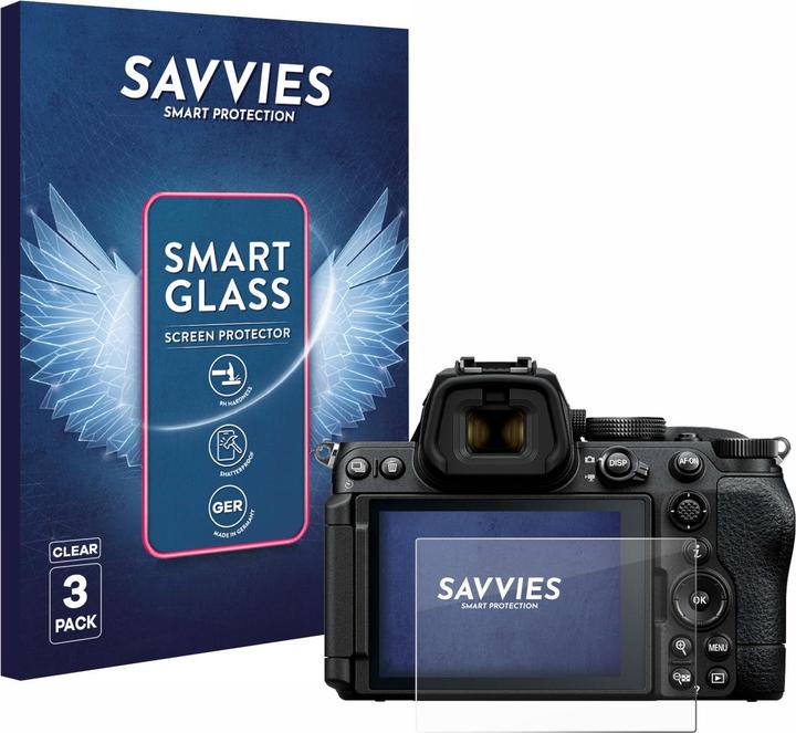 Actual product image Savvies 3x Smart Glass - 9H Hybrid Glass Screen Protector for Nikon Z5 II