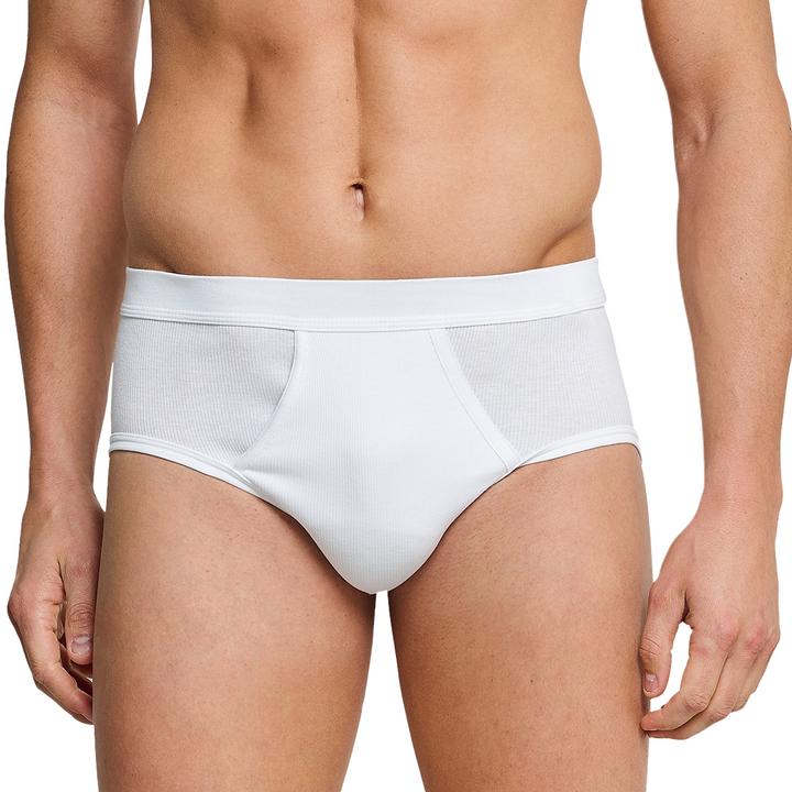 Actual product image Schiesser Pack of 4 Cotton Essentials Double Rib Sports Briefs (M, pack of 4)