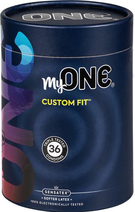 Actual product image MyOne Perfect Fit" custom-made condoms, size 57D (36 pcs.), storage box (36 pcs.)