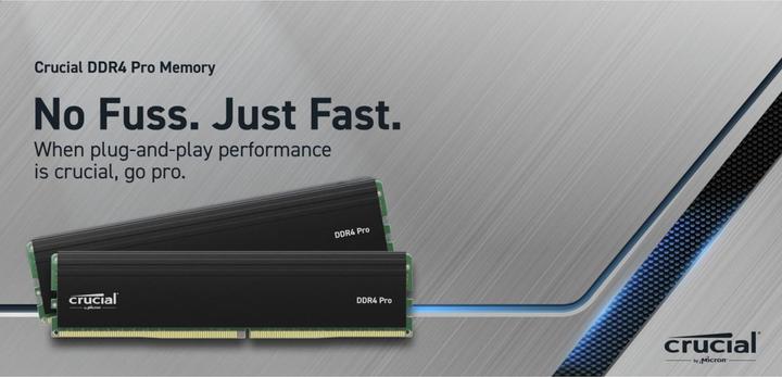 Productafbeelding Crucial Pro (2 x 16GB, 3200 MHz, DDR4 RAM, DIMM 288 pin)