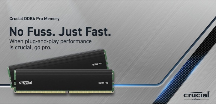 Image du produit Crucial Pro (2 x 16GB, 3200 MHz, RAM DDR4, DIMM)