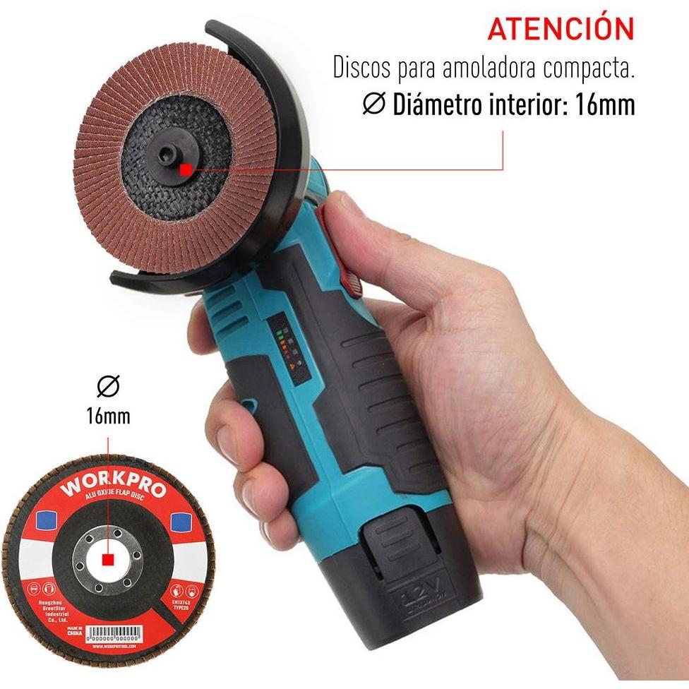 Workpro, Abrasivi, Flat flap disc ø100 x 16 mm 60 g