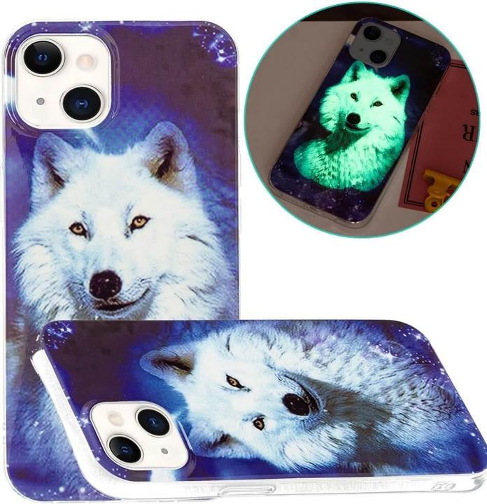 Actual product image Cover-Discount iPhone 15 - Noctilucent silicone cover Wolf (Apple iPhone 15)