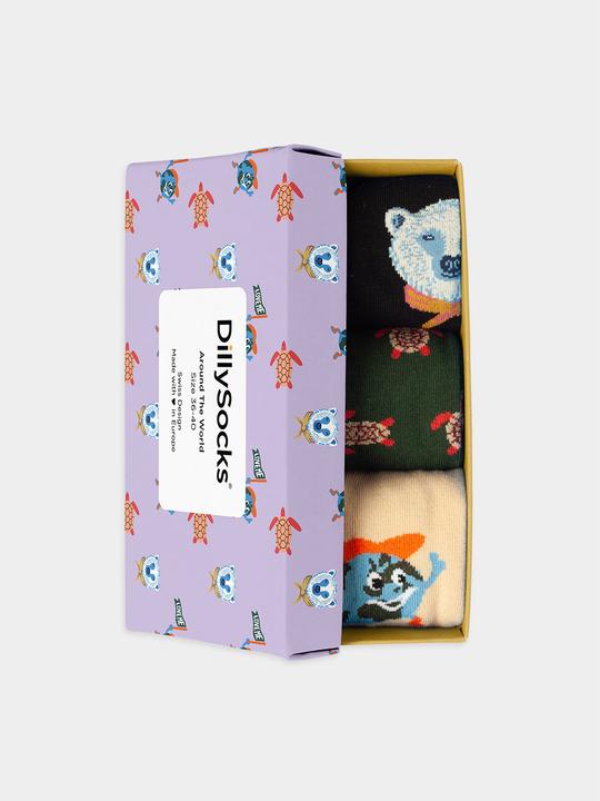 Actual product image DillySocks Around the World (pack of 3, 41 - 46)