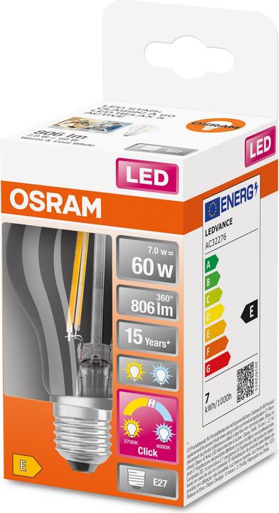 Produktbild Osram Led Relax And Active Classic A (E27, 7 W, 806 lm, 1 x, E)
