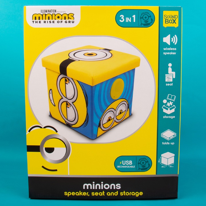 Image du produit Thumbs Up 5060897227268 Boîte de rangement Panier de rangement Carré Bleu, Jaune