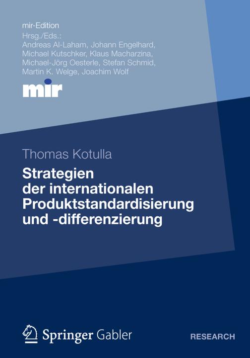 Produktbild Strategien der internationalen Produktstandardisierung und -differenzierung (Thomas Kotulla, 2012)
