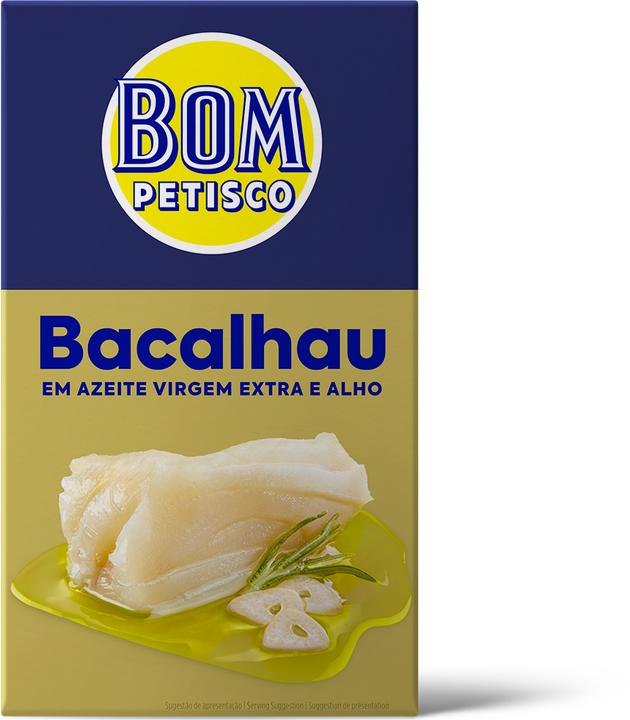 Immagine prodotto Bom Petisco Alternativa di olio extra di oliva e aglio per il merluzzo (120 g)