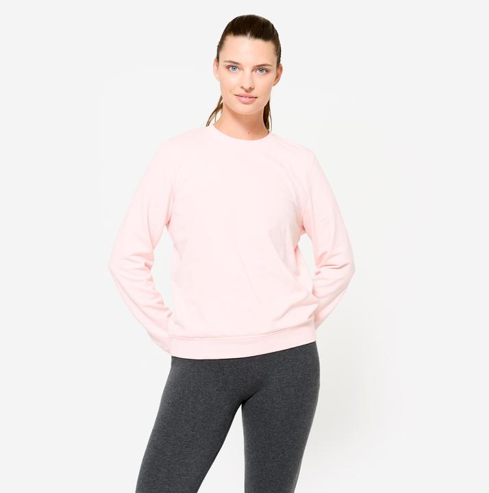 Image du produit Domyos Sweat de training col rond femme, rose clair (XXL)