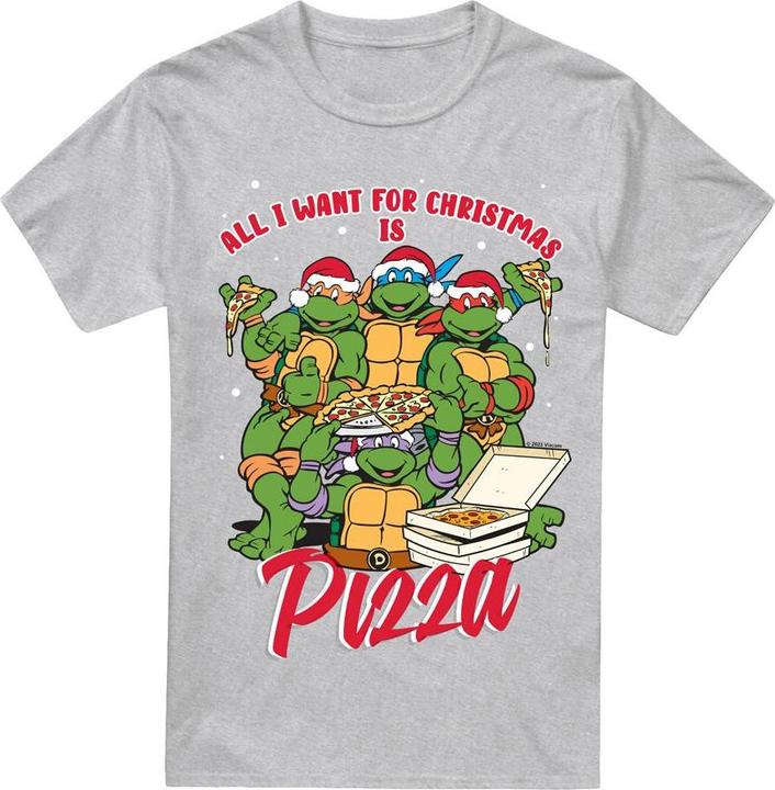 Immagine prodotto Teenage Mutant NT Maglietta Natale Pizza Uomo (L)