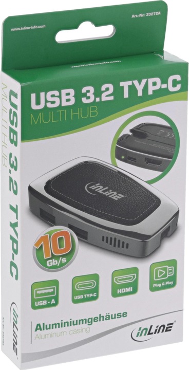 Image du produit InLine Hub multifonction USB 3.2 Gen.2 (USB-C, 4 Ports)