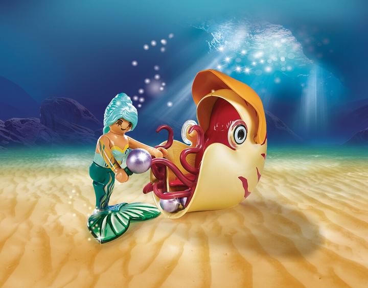 Actual product image Playmobil Mermaid with snail gondola (70098, Playmobil Magic)