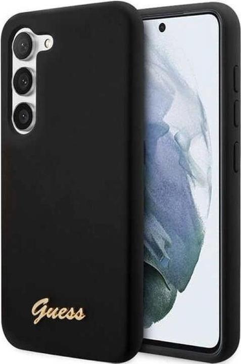 Produktbild Guess Silicone Vintage Gold Logo Case für Samsung Galaxy S23+ - black (Samsung Galaxy S23+)