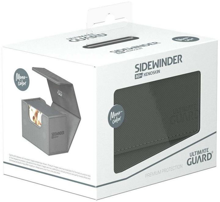 Actual product image Ultimate Guard Card Box XenoSkin Sidewinder Monocolor 80+ Gray