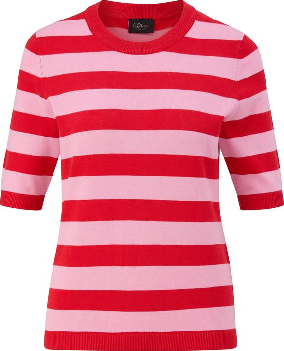 Image du produit s.Oliver Strickpullover Gestreifter Baumwollmix-Strickpullover (38)