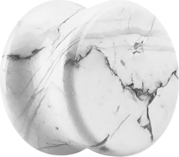 Image du produit Star Piercing Flared Plug en pierre howlite (sans laiton, Minéral)
