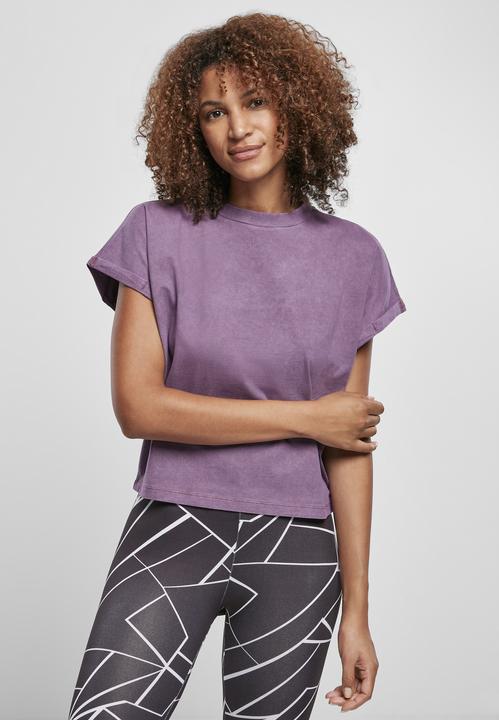 Image du produit Urban Classics Ladies Short Pigment Dye Cut On Sleeve Tee (XXL)