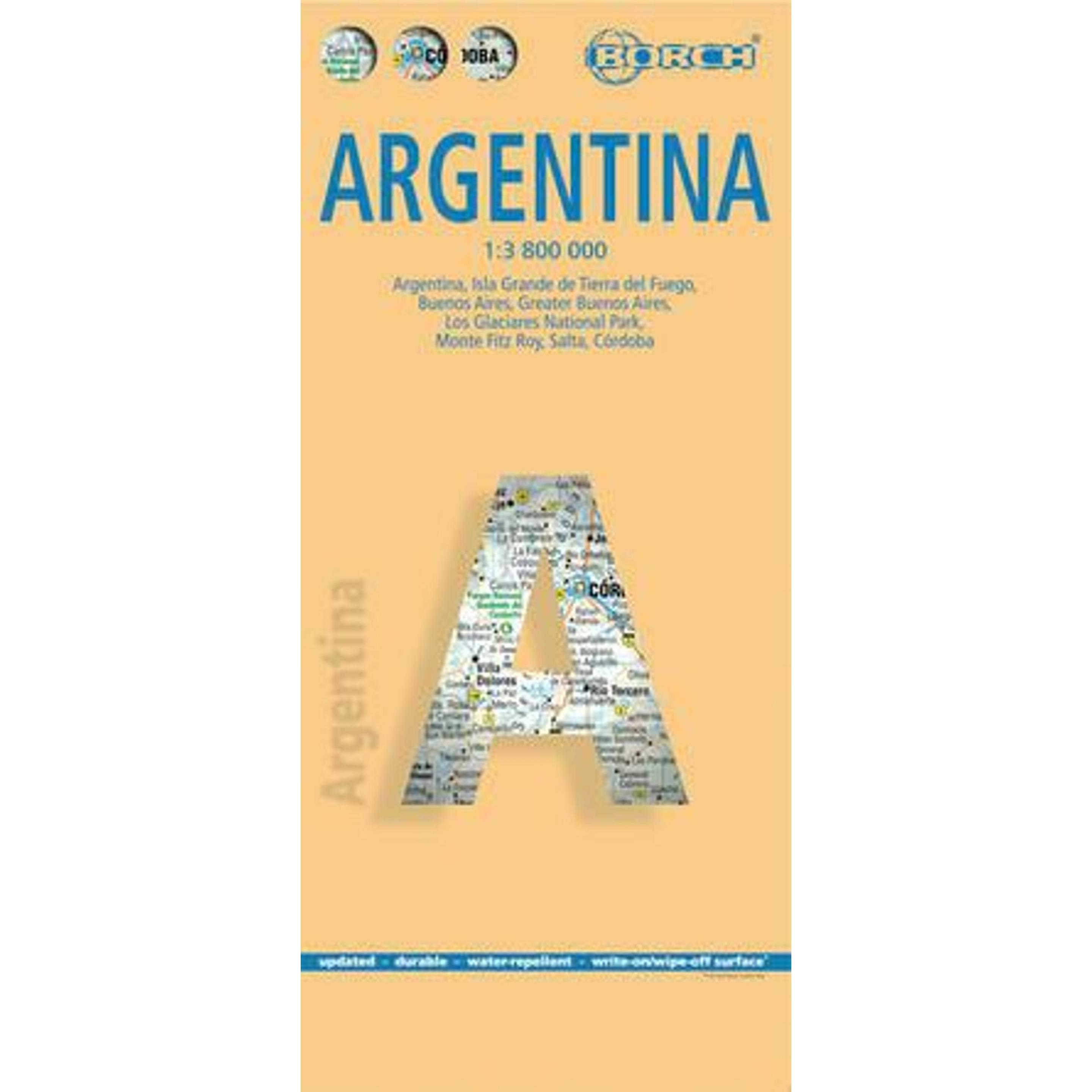 Borch Argentina / Argentinien 1 : 3 800 000. Road Map (7462278)